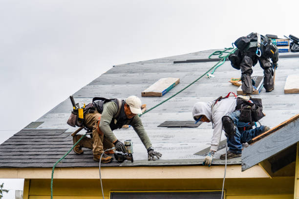 Professional Gutter Installation technician working in Closter, NJ